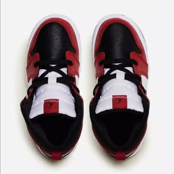 Nike Air Jordan 1 Mid (TD) 'Chicago Black Toe' Shoes 640735 069 Kids Sizes - Picture 4 of 8